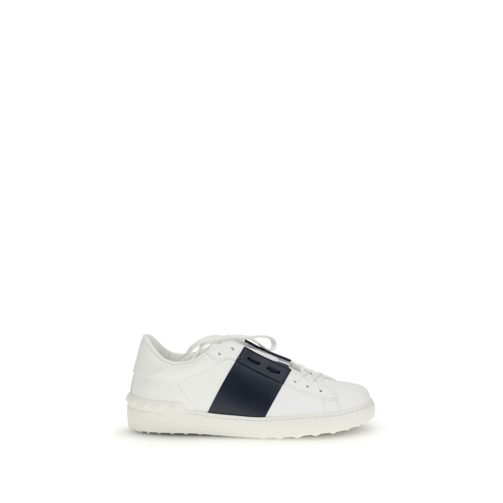 Calf Leather Open Low Top Sneakers