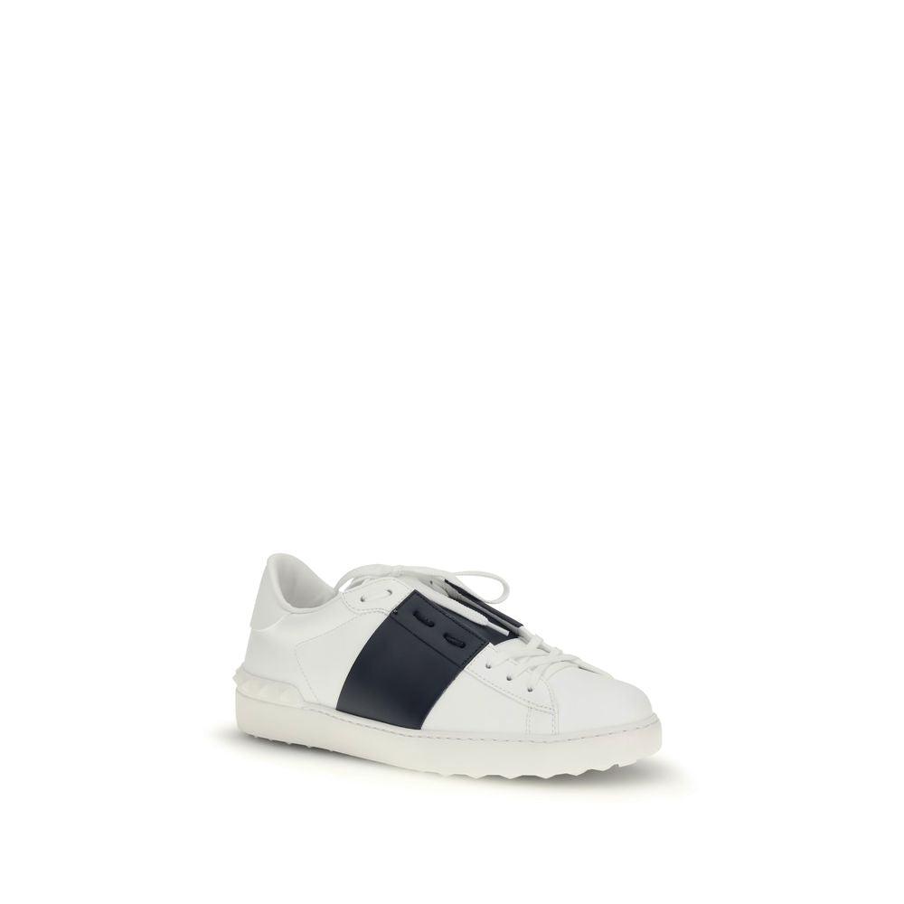 Calf Leather Open Low Top Sneakers
