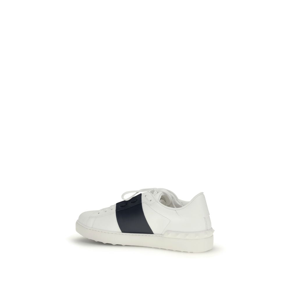 Calf Leather Open Low Top Sneakers