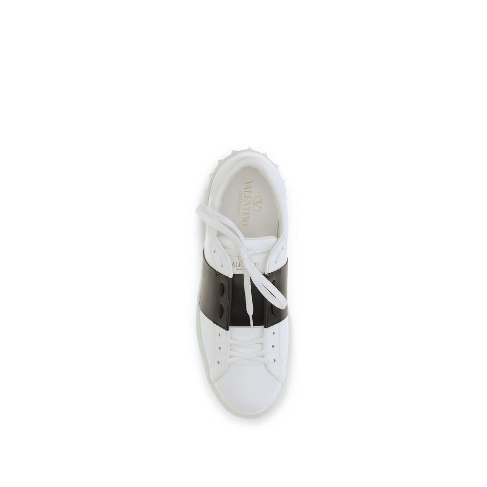 Calf Leather Open Low Top Sneakers