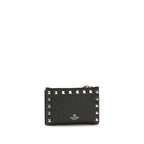 Grained Calfskin Rockstud Wallet