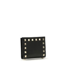 Rockstud Grained Leather Wallet
