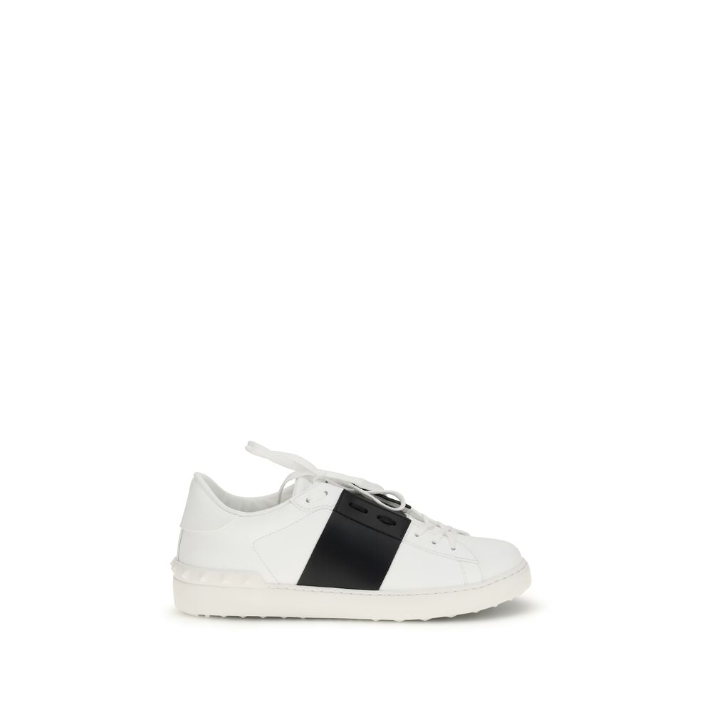Calf Leather Open Low Top Sneakers