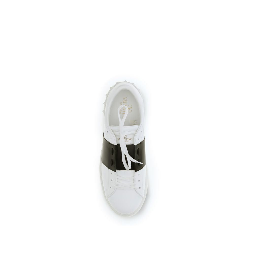 Calf Leather Open Low Top Sneakers