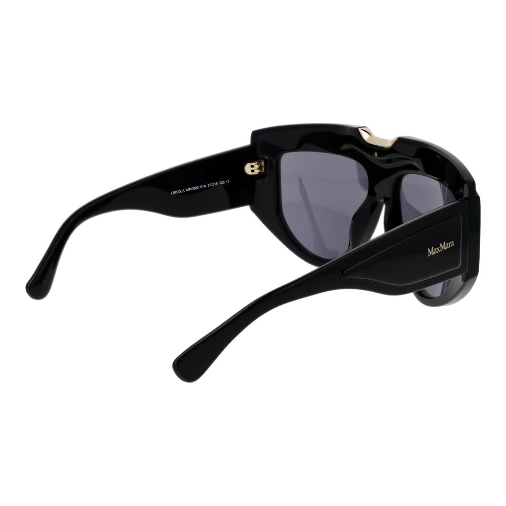 Black Acetate Rectangle Sunglasses