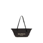 Calfskin Raffia Track Shoulder Bag