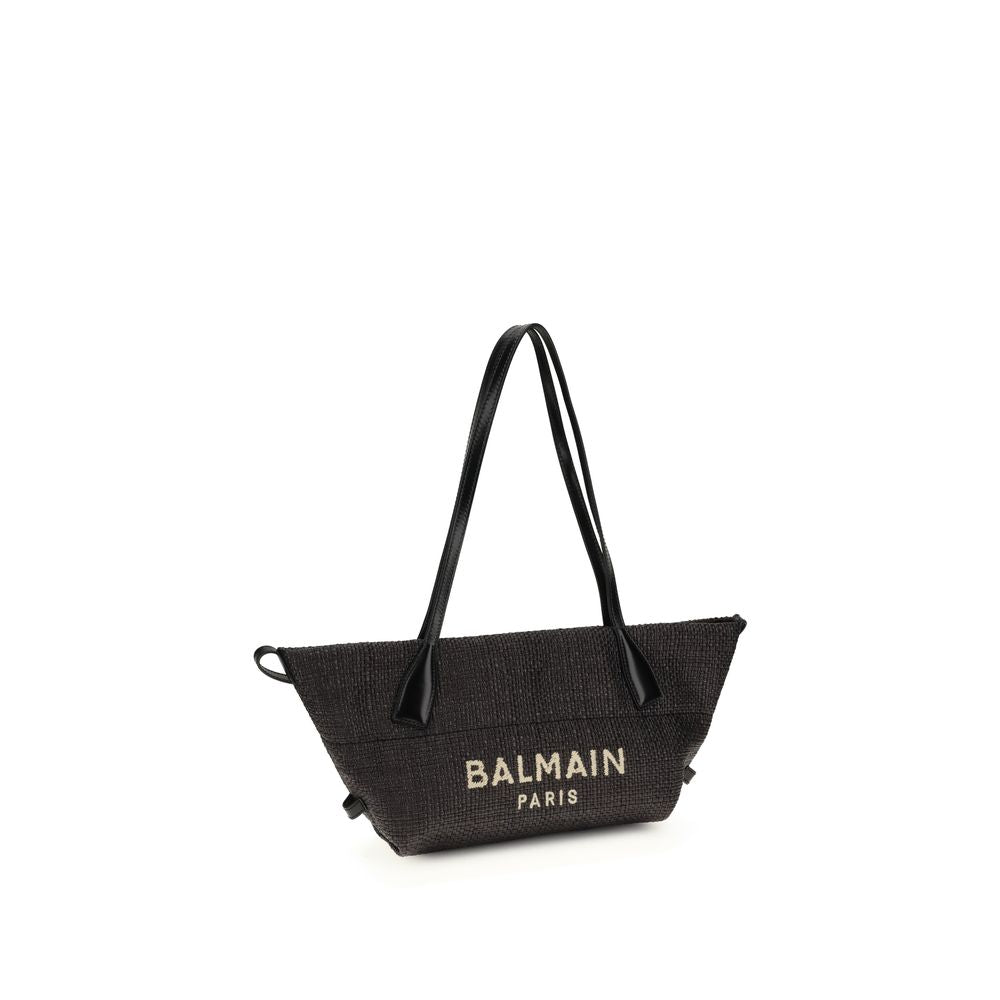 Calfskin Raffia Track Shoulder Bag