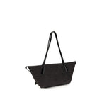 Calfskin Raffia Track Shoulder Bag