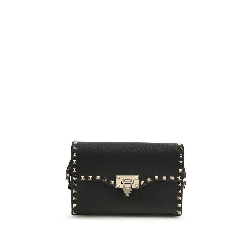 Small Grained Calfskin Rockstud Shoulder Bag