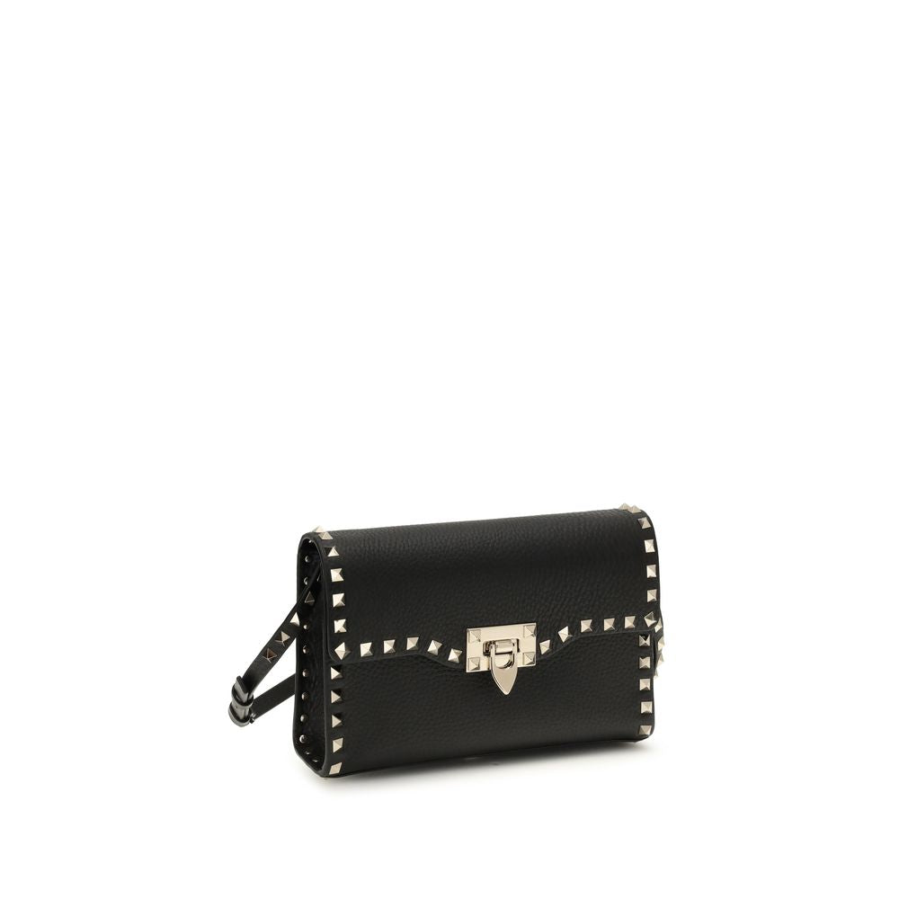 Small Grained Calfskin Rockstud Shoulder Bag