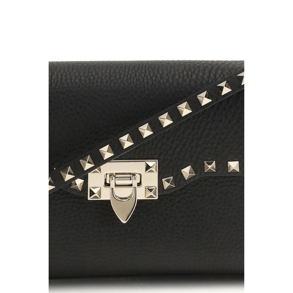 Small Grained Calfskin Rockstud Shoulder Bag