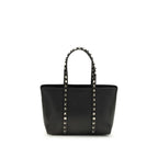 Small Grained Calf Leather Rockstud Tote Bag