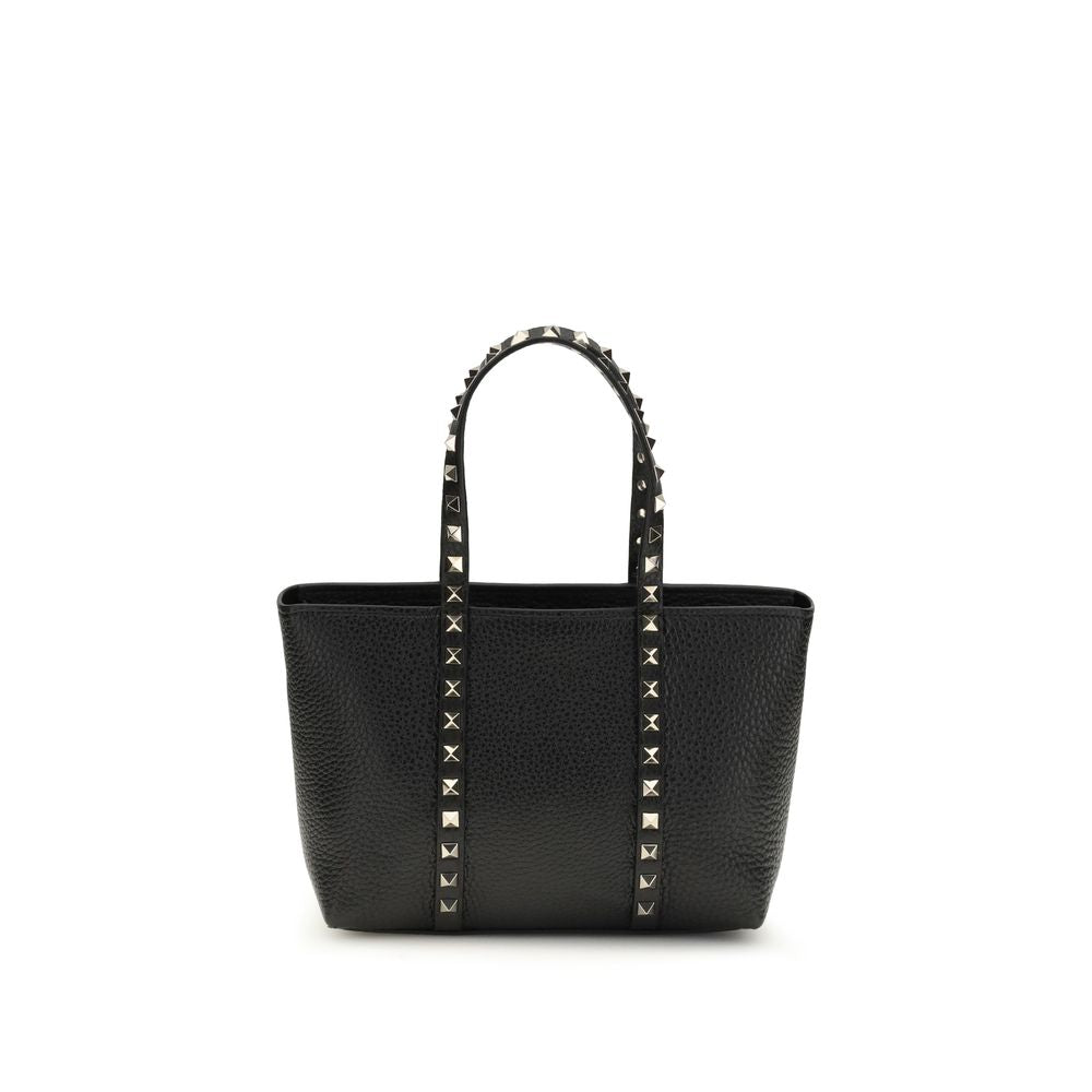 Small Grained Calf Leather Rockstud Tote Bag