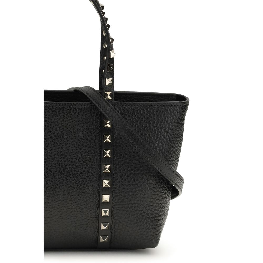 Small Grained Calf Leather Rockstud Tote Bag