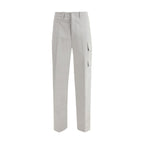 Black Cotton Gabardine Regular Fit Cargo Pants