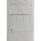 Black Cotton Gabardine Regular Fit Cargo Pants