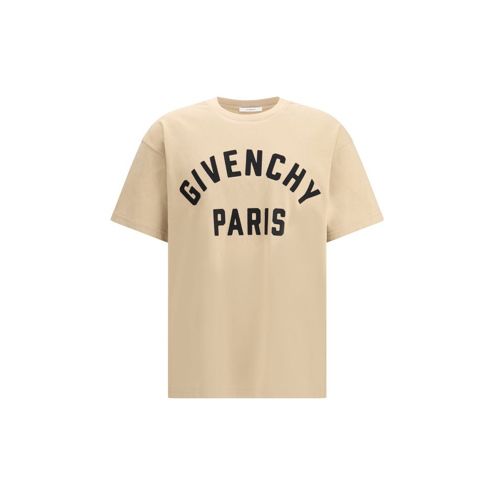 Beige Cotton Logo T-Shirt