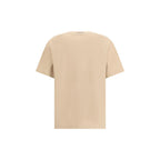 Beige Cotton Logo T-Shirt