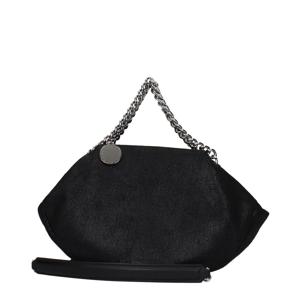 Black Eco Suede Falabella Drawstring Handbag