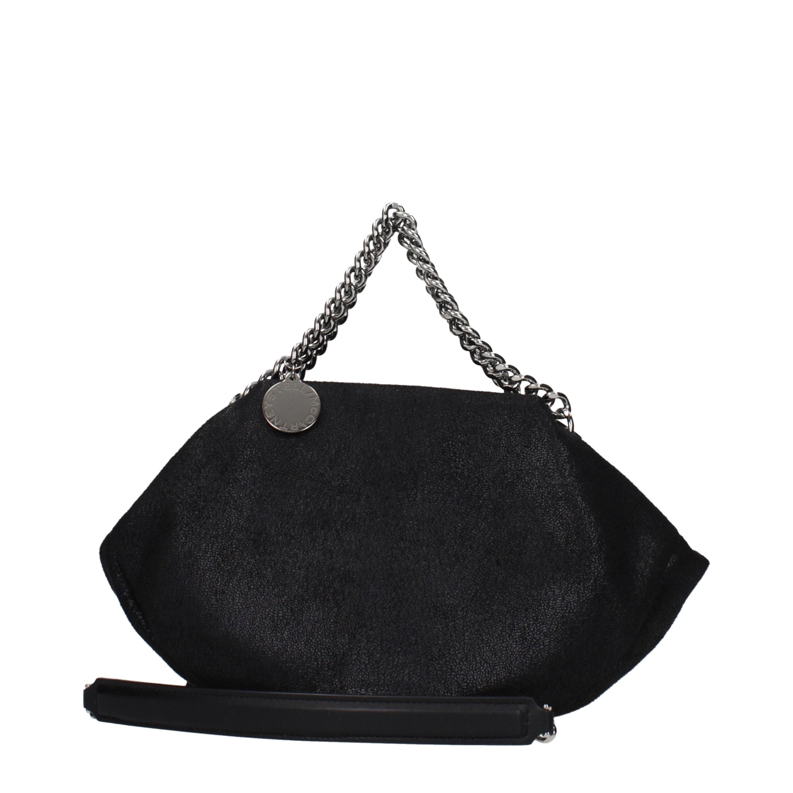 Black Eco Suede Falabella Drawstring Handbag