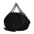 Black Eco Suede Falabella Drawstring Handbag