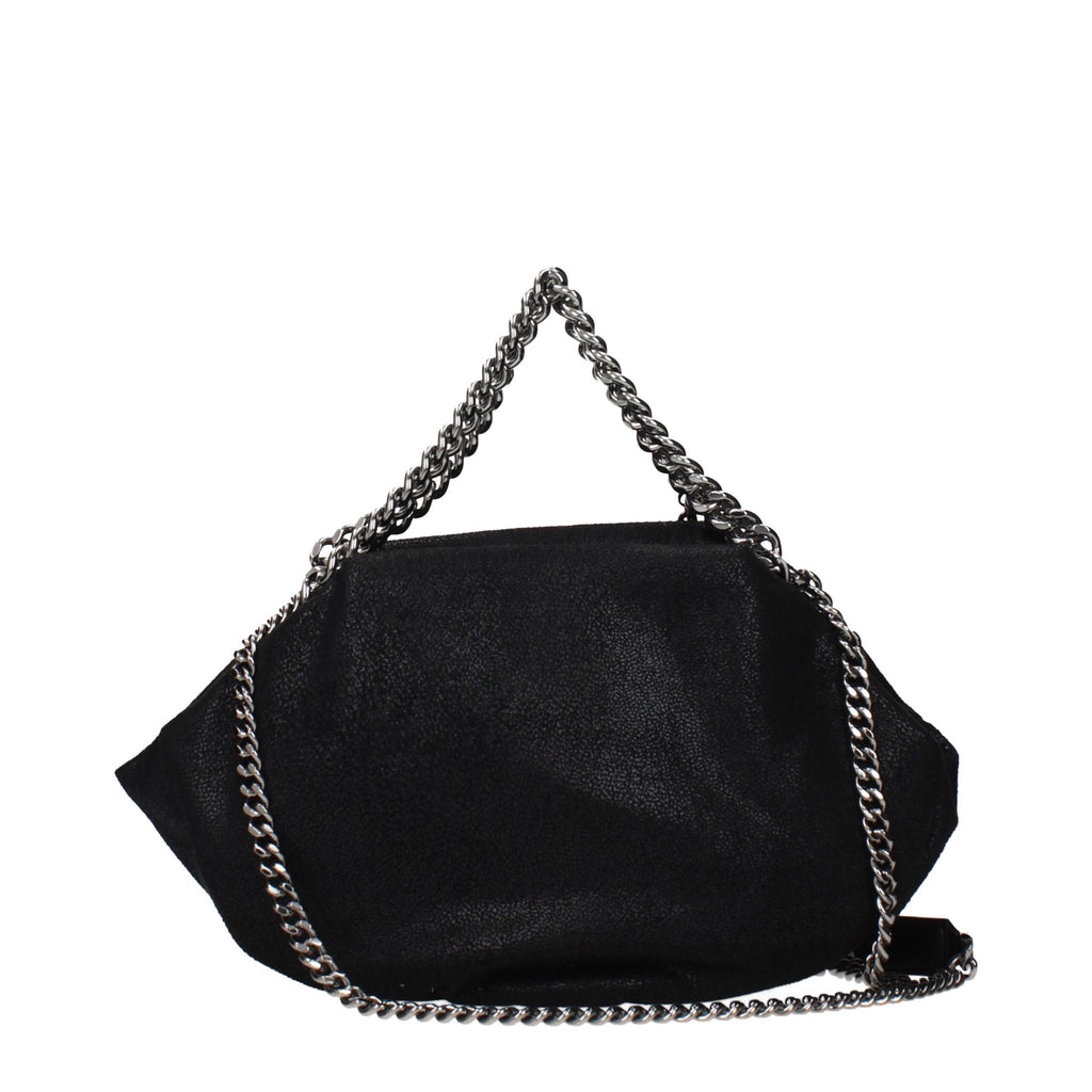Black Eco Suede Falabella Drawstring Handbag
