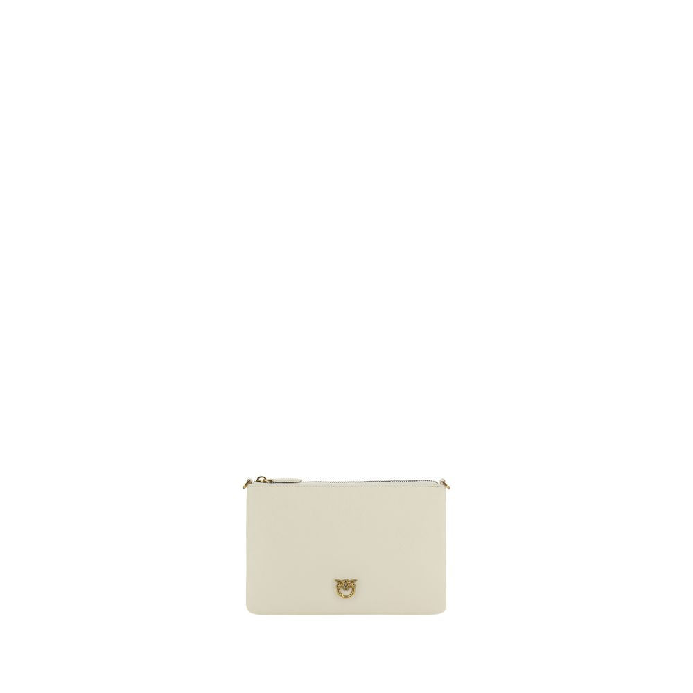 Beige Calf Leather Shoulder Bag