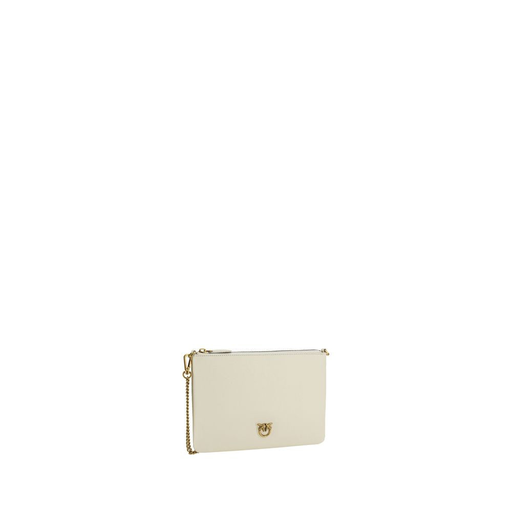 Beige Calf Leather Shoulder Bag