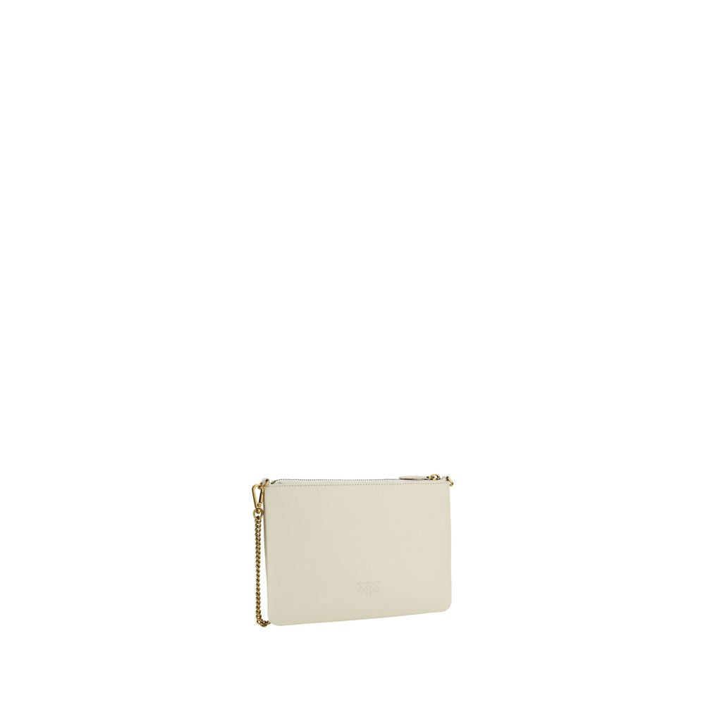 Beige Calf Leather Shoulder Bag