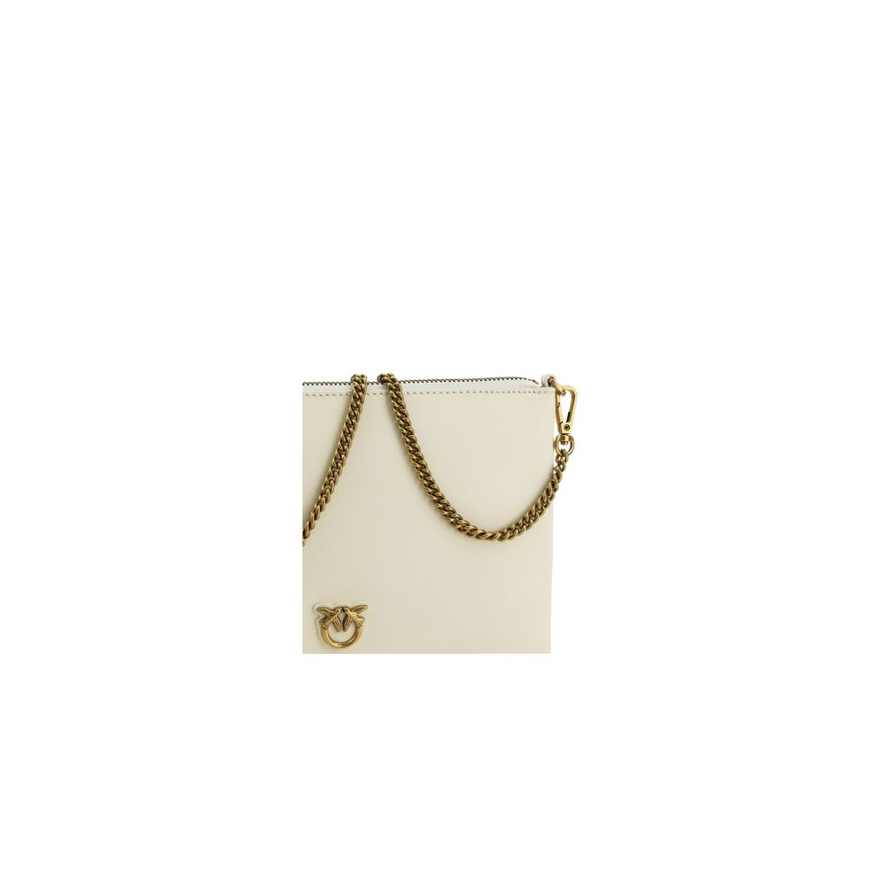 Beige Calf Leather Shoulder Bag