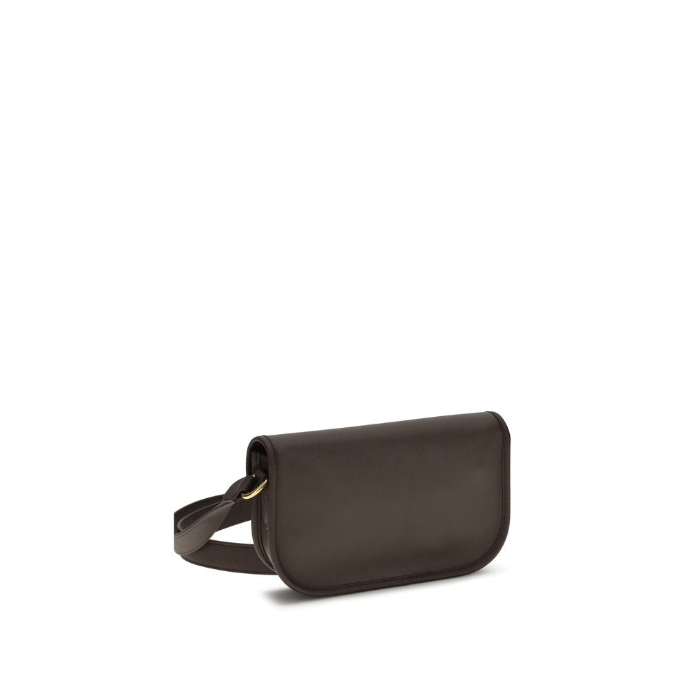 Small Antibes Shoulder Bag In Brown Calf Leather