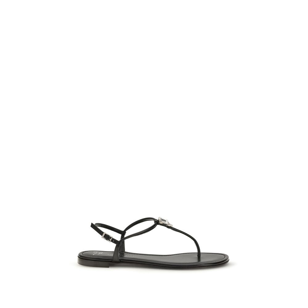 Pia Mizuki Rhinestone Embellished Flat Sandals