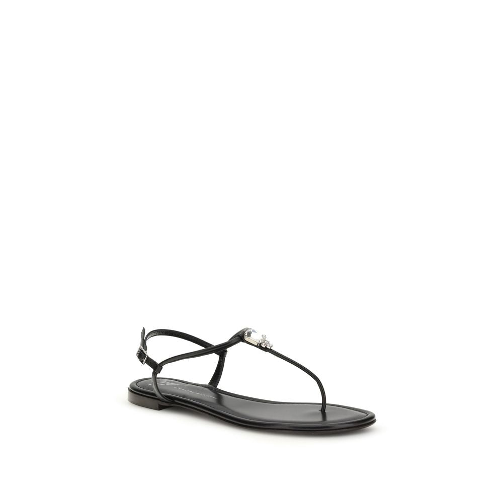 Pia Mizuki Rhinestone Embellished Flat Sandals