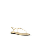 Gold Calf Leather Pia Mizuki Flat Sandals