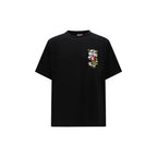 Oversized Wild Tiger Embroidered Cotton T-Shirt
