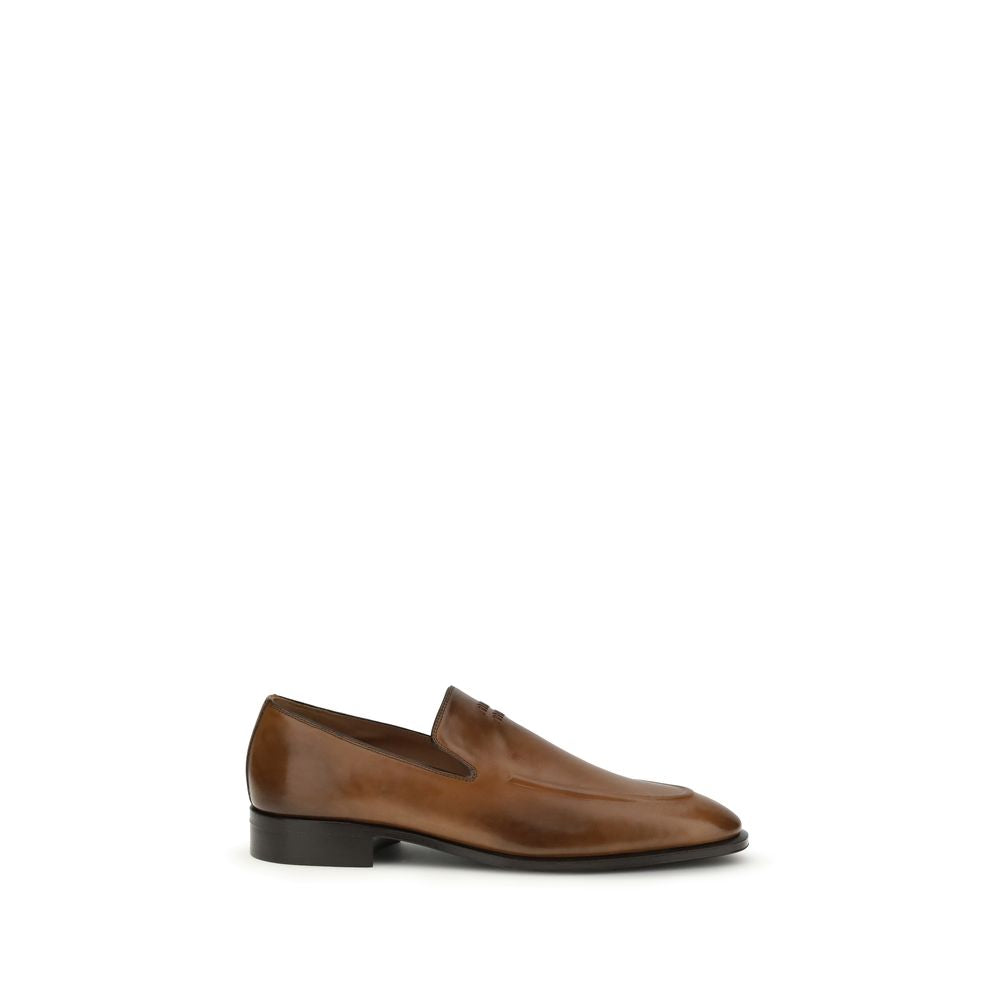 Waxed Calfskin Slip-On Loafers