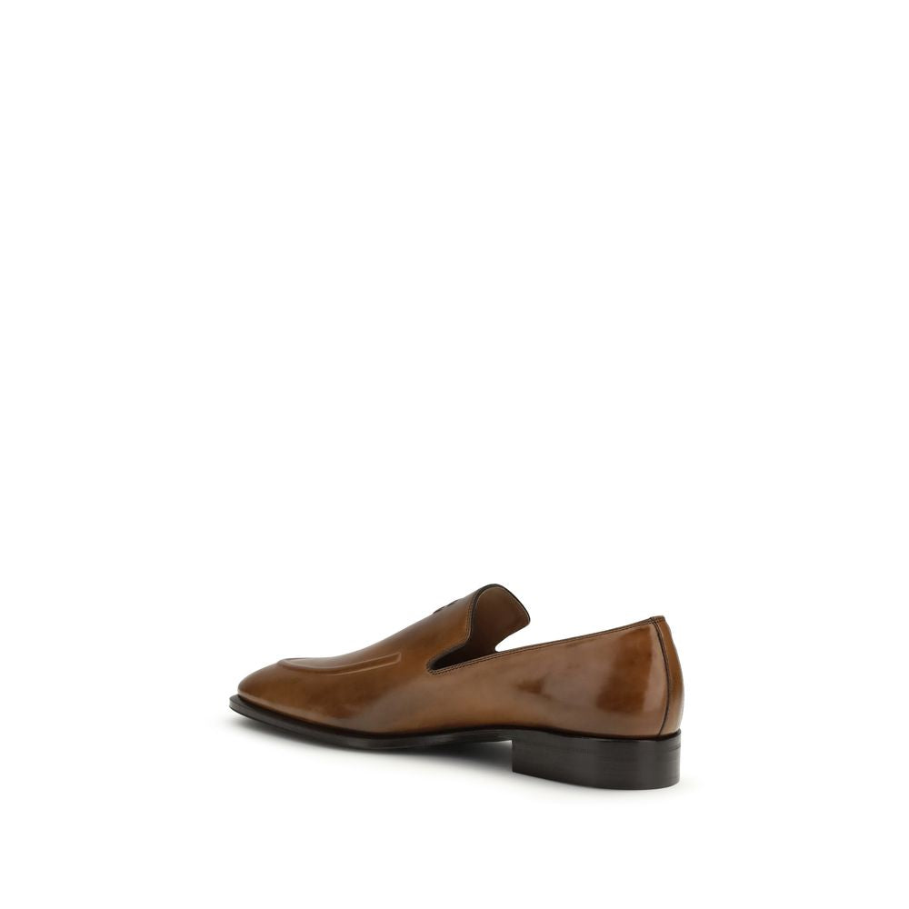 Waxed Calfskin Slip-On Loafers