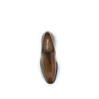 Waxed Calfskin Slip-On Loafers