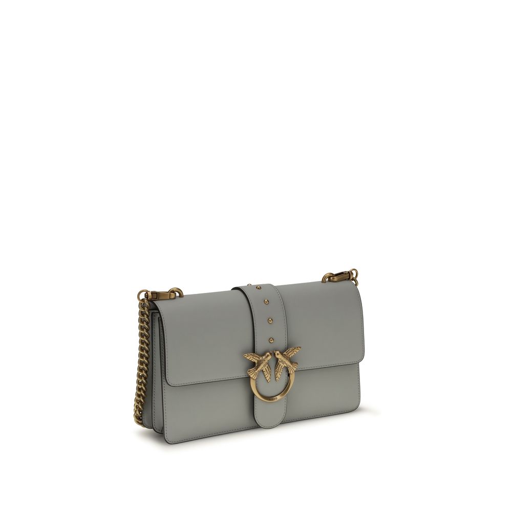 Love Bag One Shoulder Bag In Gray Calf Leather
