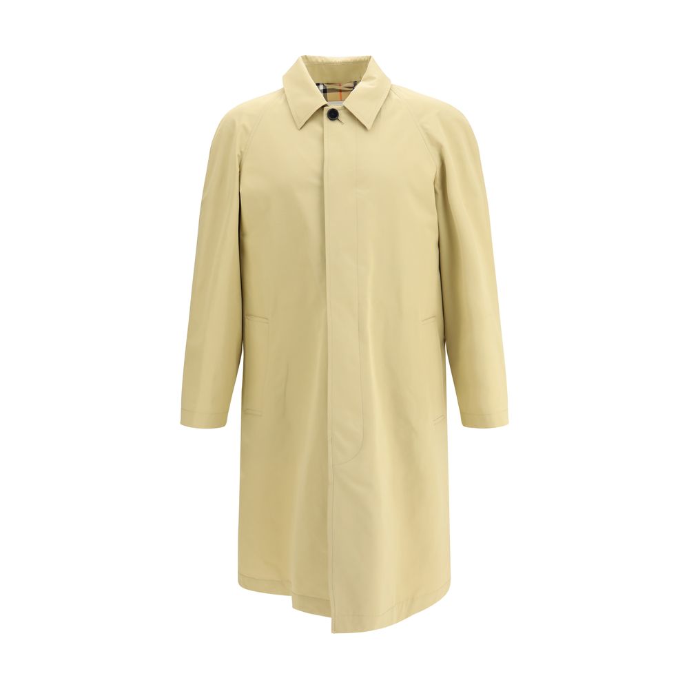 Beige Cotton Relaxed Fit Trench Coat