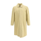 Beige Cotton Relaxed Fit Trench Coat
