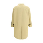 Beige Cotton Relaxed Fit Trench Coat