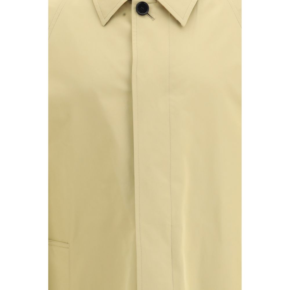 Beige Cotton Relaxed Fit Trench Coat