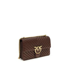 Brown Calf Leather Love One Classic Shoulder Bag