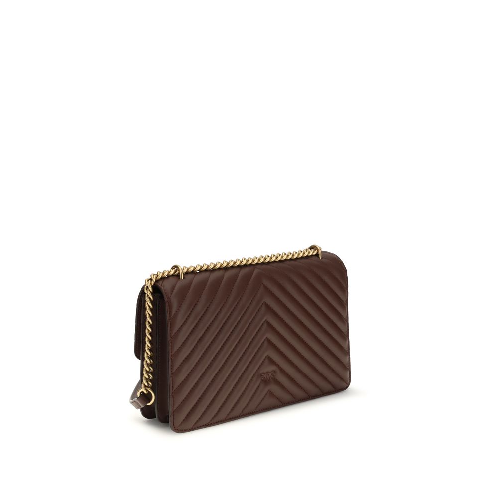 Brown Calf Leather Love One Classic Shoulder Bag