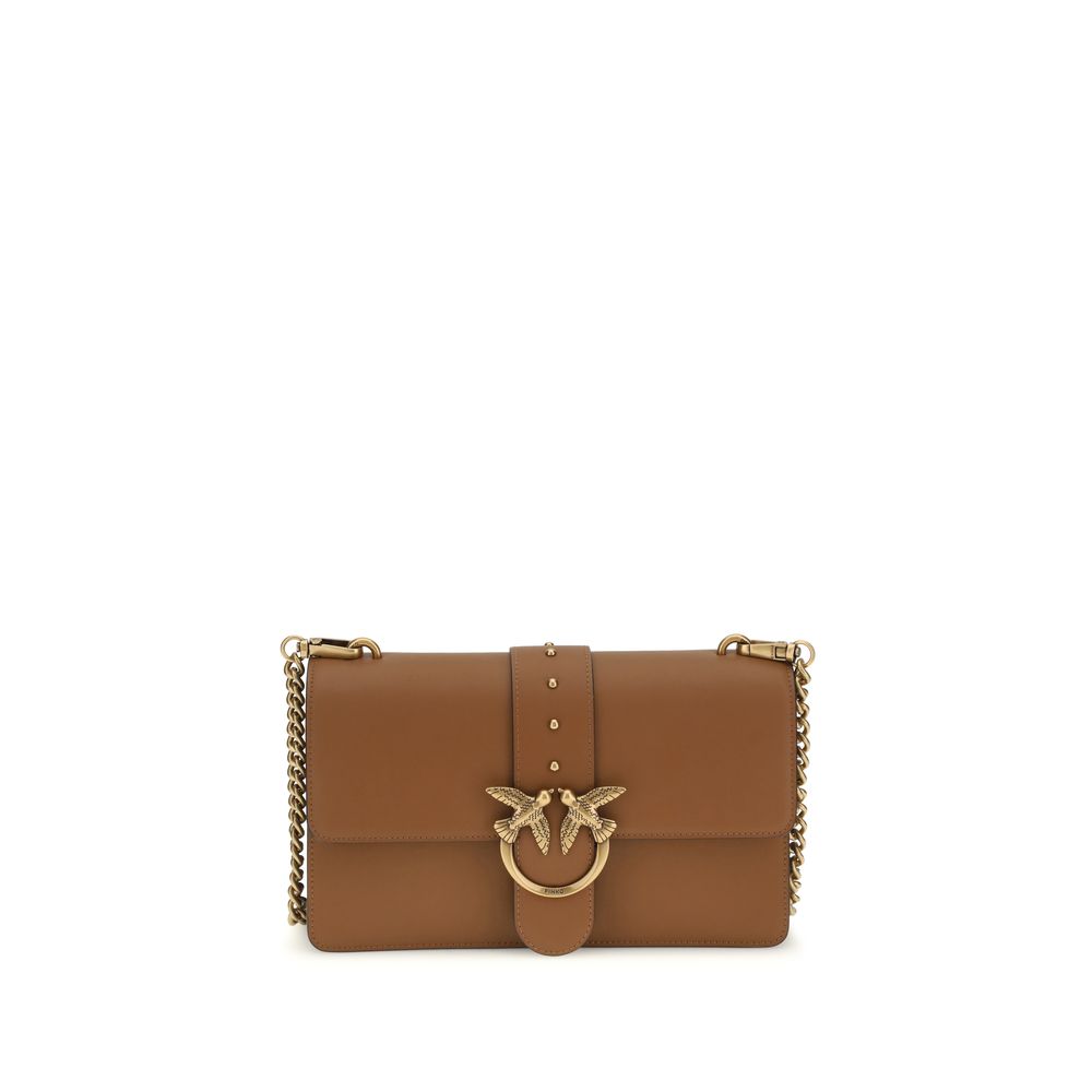One Simply Love Bag Shoulder Bag In Brown Calf Leather