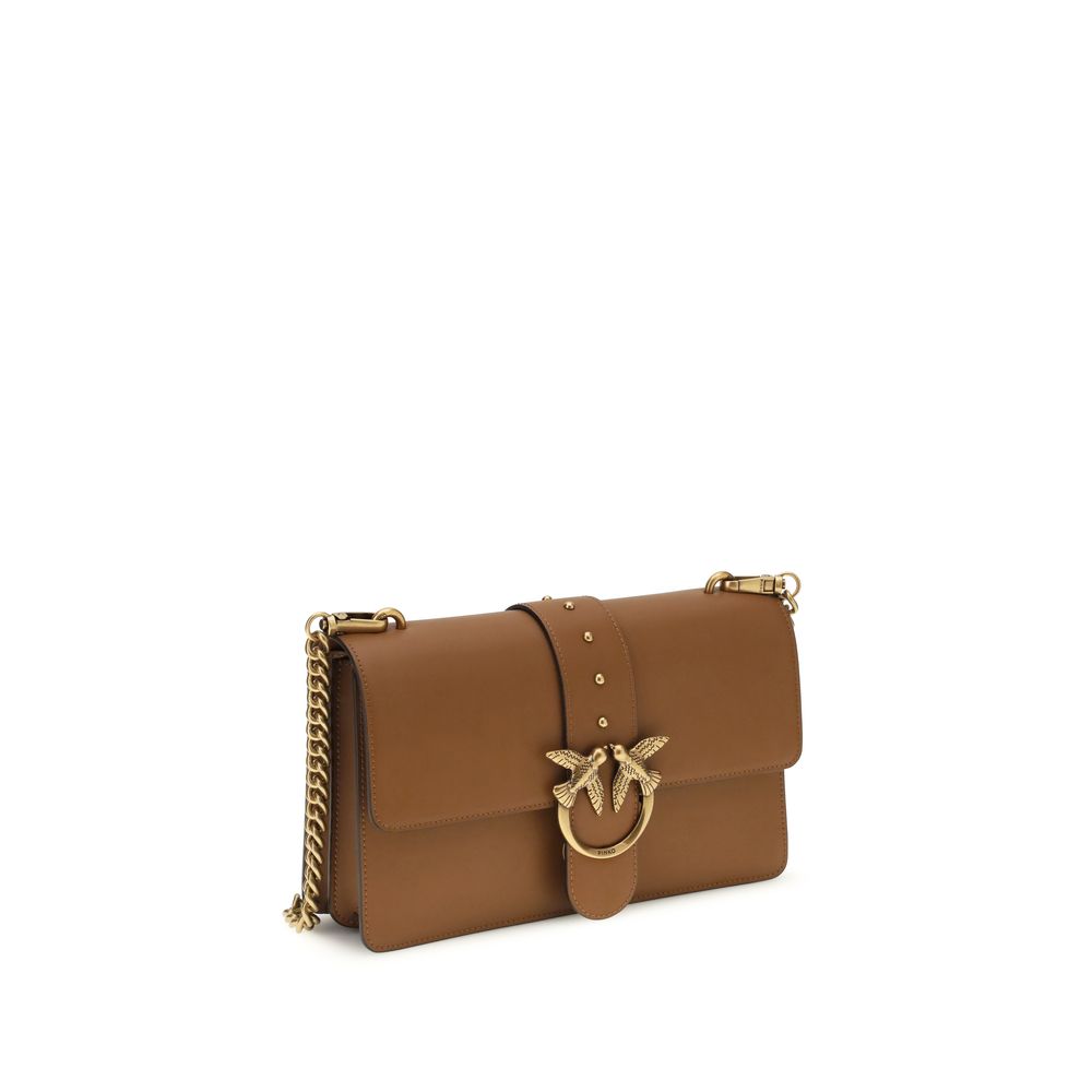 One Simply Love Bag Shoulder Bag In Brown Calf Leather