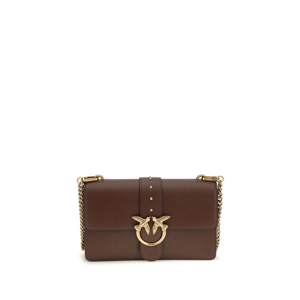 Brown Calf Leather One Simply Love Shoulder Bag