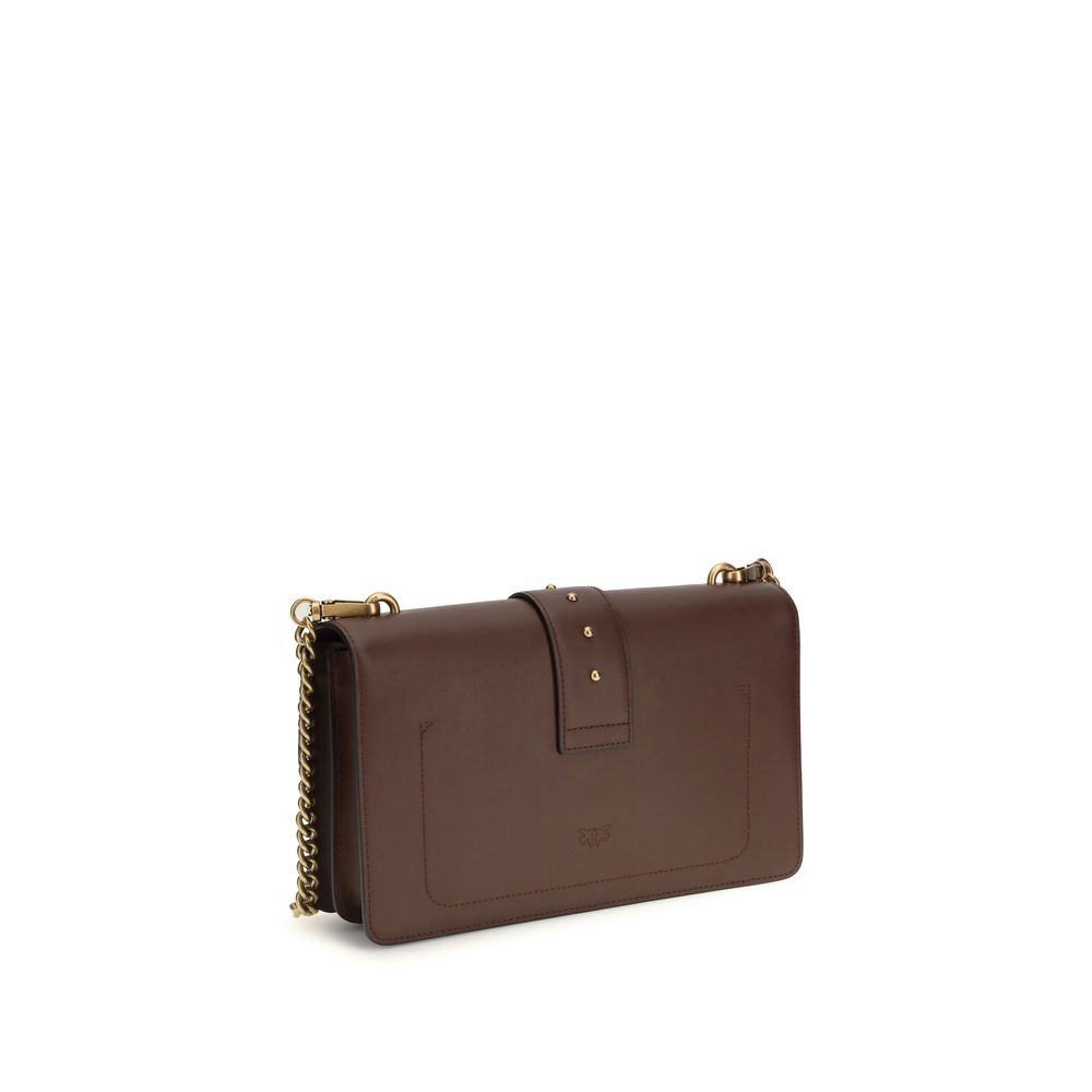 Brown Calf Leather One Simply Love Shoulder Bag