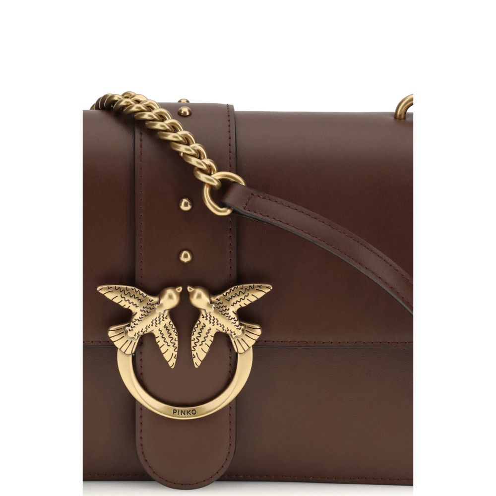 Brown Calf Leather One Simply Love Shoulder Bag